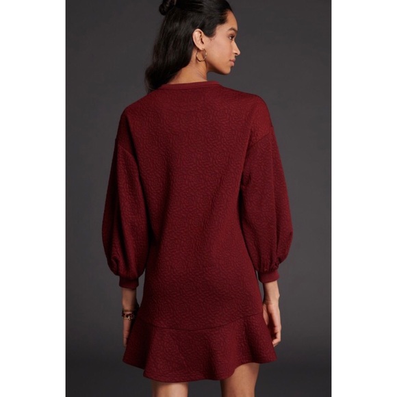 NWT ANTHROPOLOGIE MARE MARE ODILA TUNIC DRESS IN WINE - Picture 7 of 9